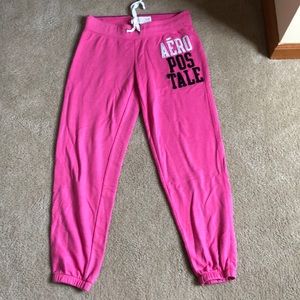 Pink aéropostale joggers